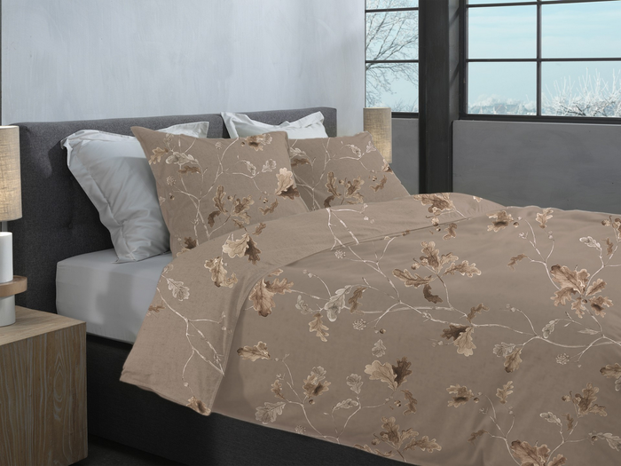 Heckett Lane Dekbedovertrek Flanel Bronco - brown