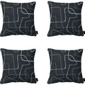 Madison -  Sierkussen Joah grey - Ca. 50x50 cm - Set van 4