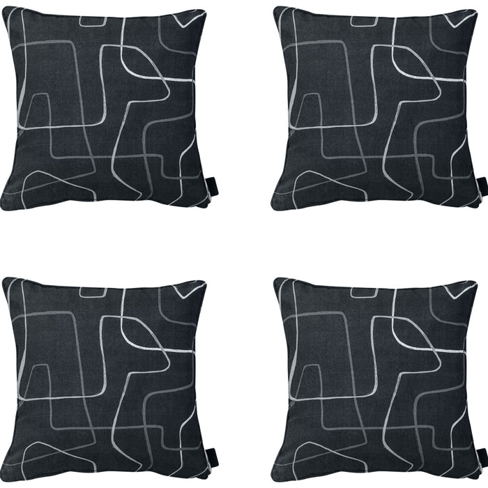 Madison -  Sierkussen Joah grey - Ca. 50x50 cm - Set van 4