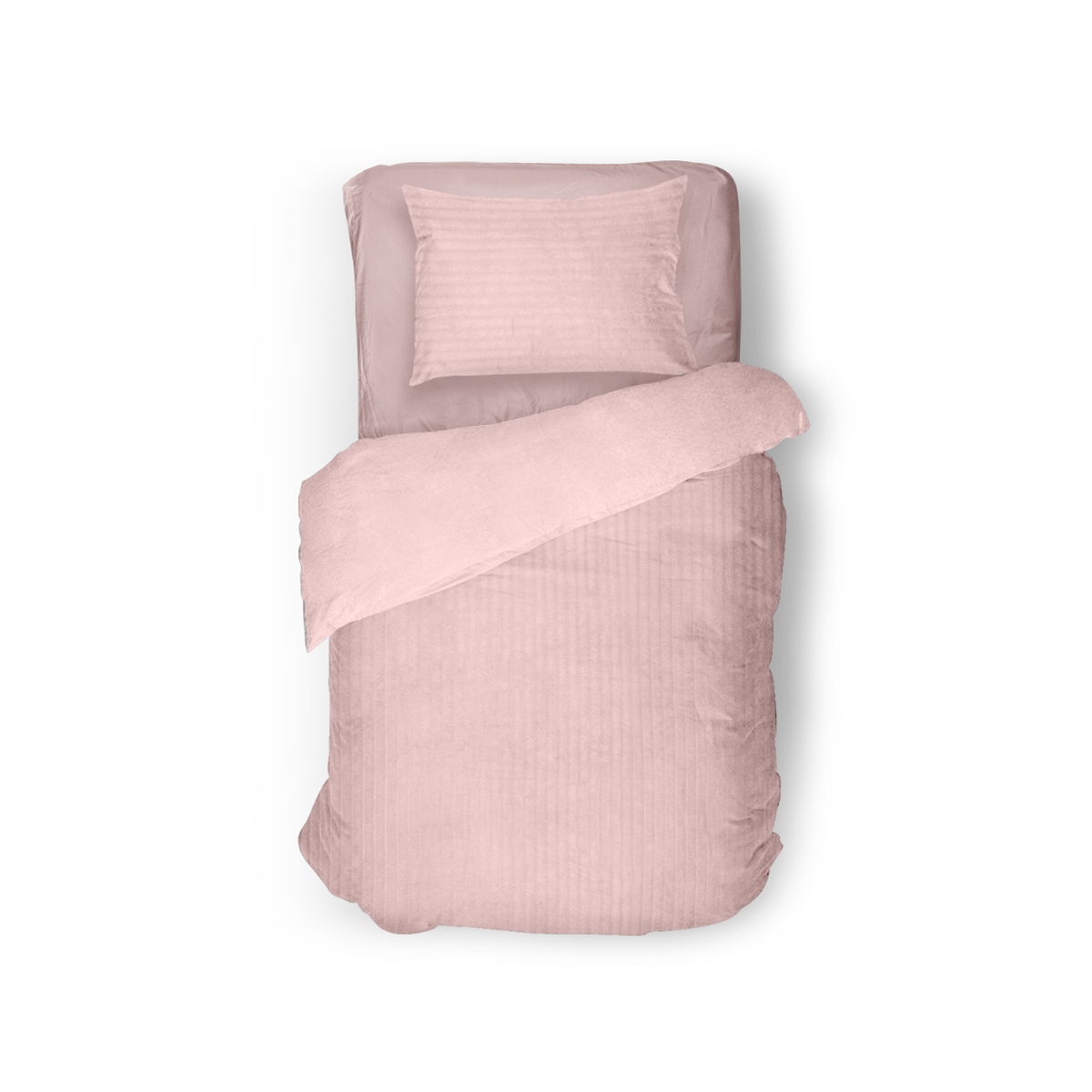 Eleganzzz Dekbedovertrek Teddy Rib Fleece - light pink