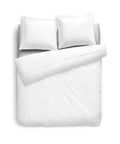 Eleganzzz Dekbedovertrek Uni Perkal Katoen Met Bies - wit