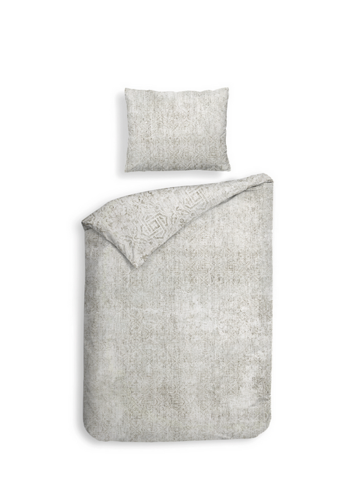 Heckett Lane Dekbedovertrek Katoen Satijn Esmeralda - beige