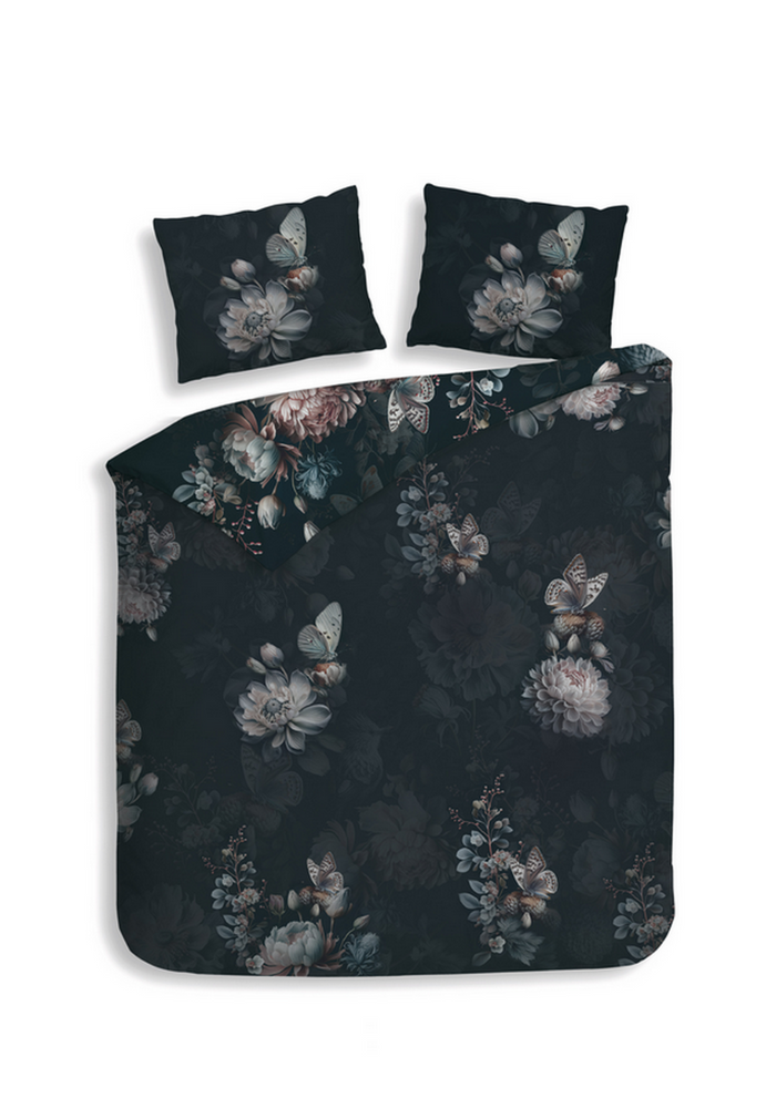 Heckett Lane Dekbedovertrek Katoen Satijn Milos - dark blue