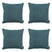 Madison -  Sierkussen Sea blue canvas eco+ - Ca. 50x50 cm - Set van 4