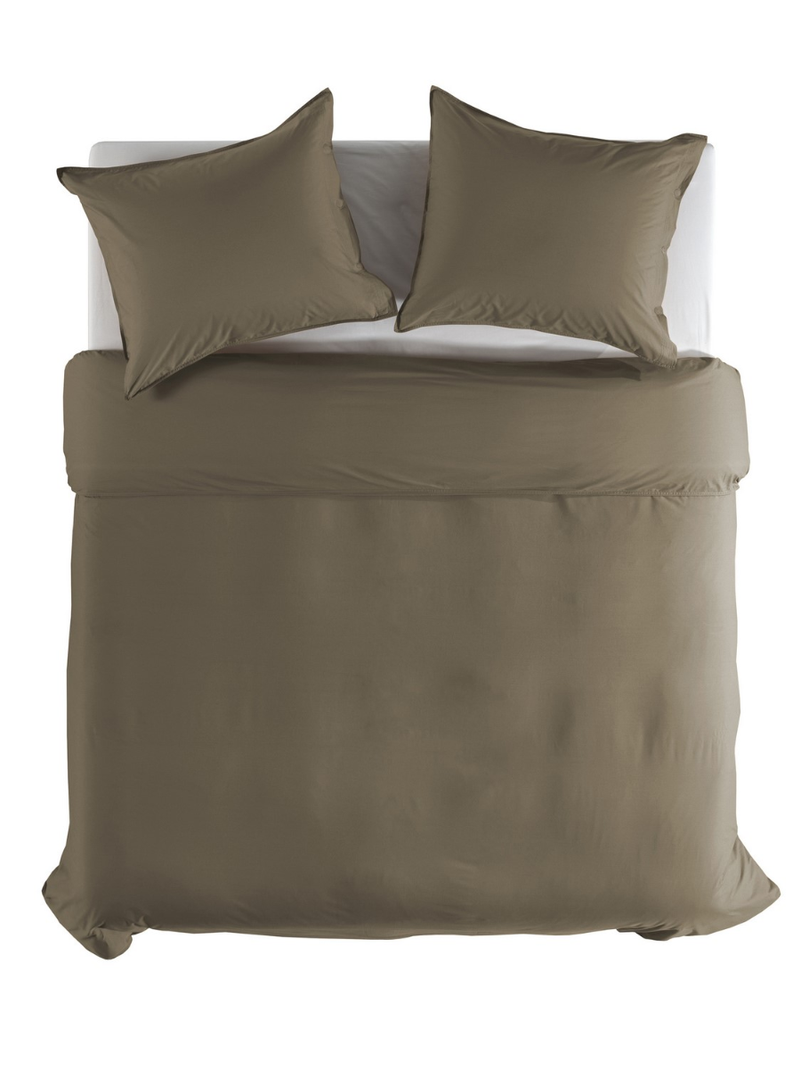 Yellow Dekbedovertrek Percale pine taupe