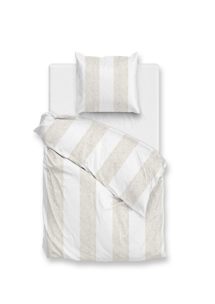 Zo Home Dekbedovertrek Katoen Satijn Tratti di Satinado - forest sand