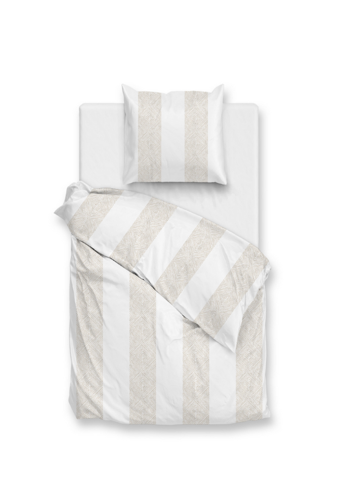 Zo Home Dekbedovertrek Katoen Satijn Tratti di Satinado - forest sand