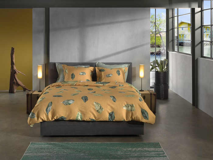 Heckett Lane Dekbedovertrek Katoen Satijn Lilie - yellow