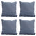 Madison -  Sierkussen Panama safier blue - Ca. 60x60 cm - Set van 4