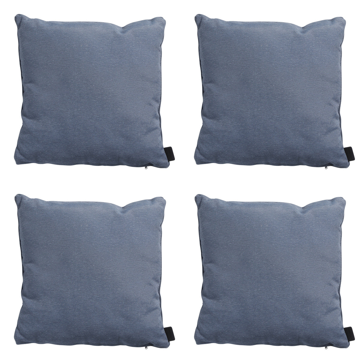 Madison -  Sierkussen Panama safier blue - Ca. 60x60 cm - Set van 4