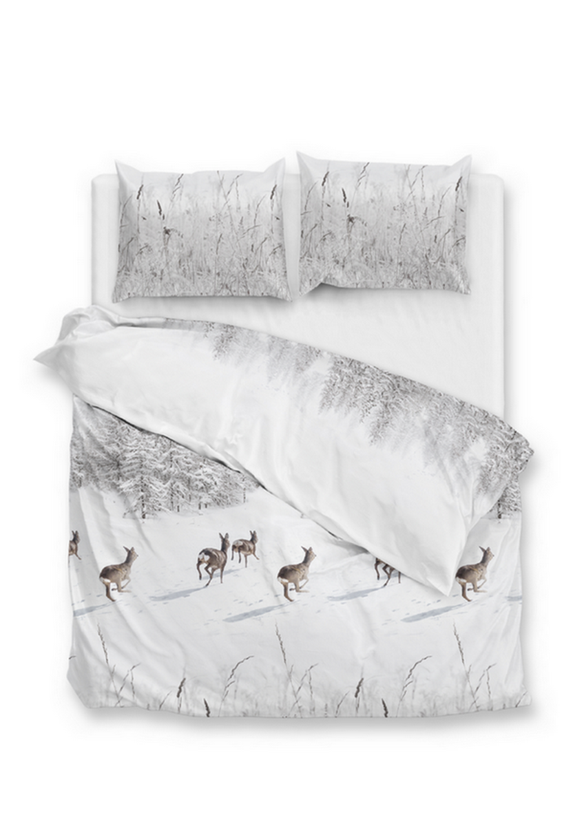 Zo Home Dekbedovertrek Katoen Flanel Snowy - white
