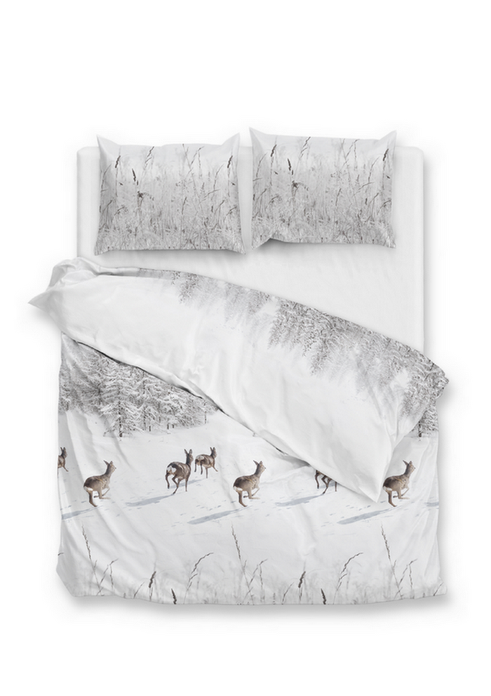 Zo Home Dekbedovertrek Katoen Flanel Snowy - white