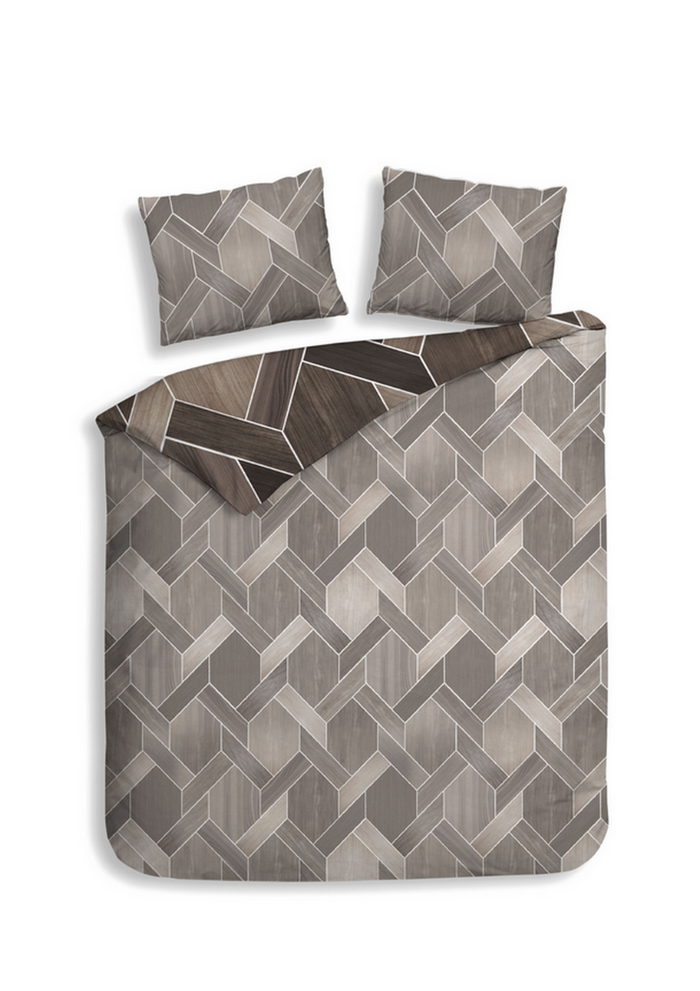 Heckett Lane Dekbedovertrek Katoen Satijn Murdock - brown