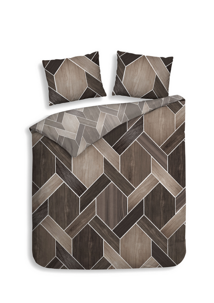 Heckett Lane Dekbedovertrek Katoen Satijn Murdock - brown