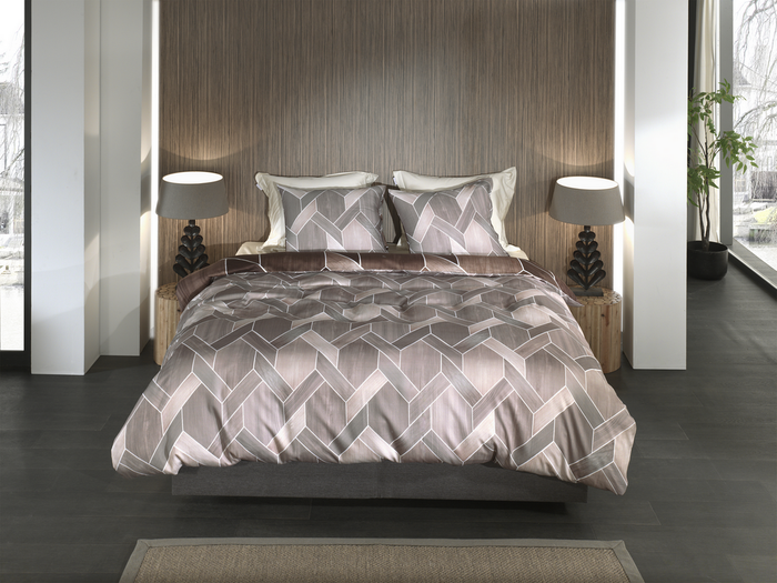 Heckett Lane Dekbedovertrek Katoen Satijn Murdock - brown