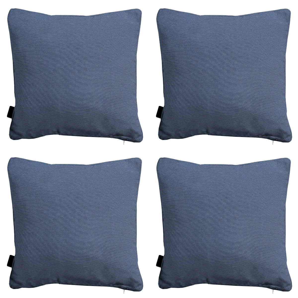 Madison -  Sierkussen Panama safier blue - Ca. 45x45 cm - Set van 4