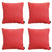 Madison -  Sierkussen Panama brick red - Ca. 45x45 cm - Set van 4