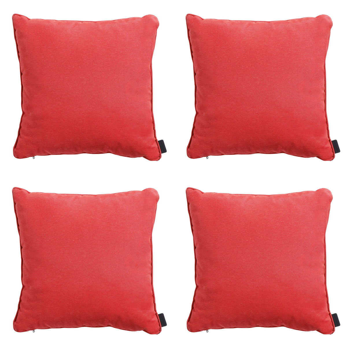 Madison -  Sierkussen Panama brick red - Ca. 45x45 cm - Set van 4