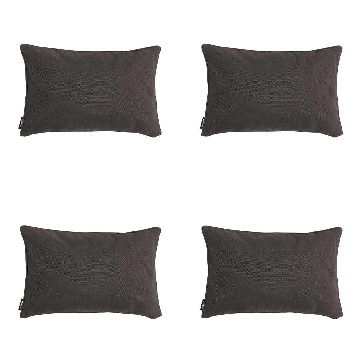 Madison -  Sierkussen Dark grey canvas eco+ - Ca. 30x50 cm - Set van 4
