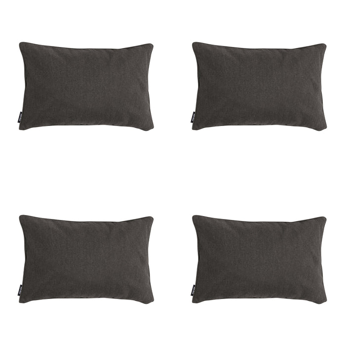 Madison -  Sierkussen Dark grey canvas eco+ - Ca. 30x50 cm - Set van 4