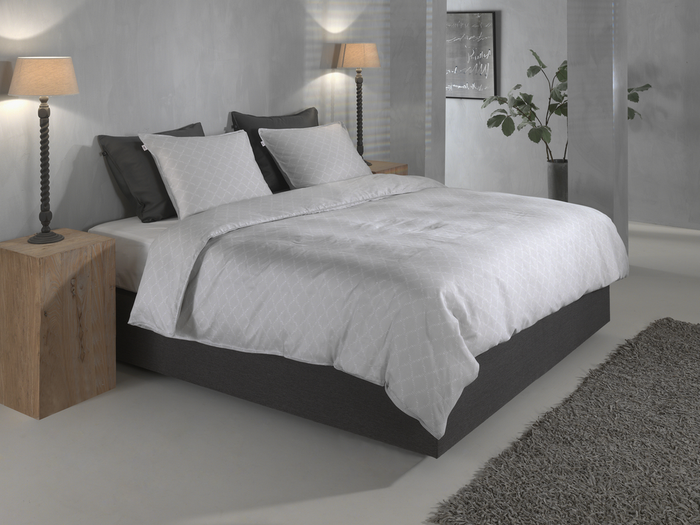 Zo Home Dekbedovertrek Katoen Satijn Linea di Satinado - ash grey