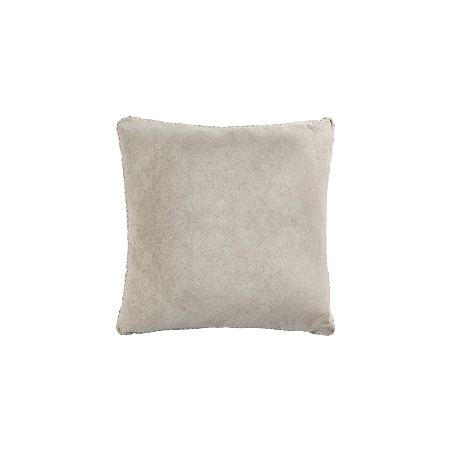 PTMD Suky Taupe Suede Leather Cushion Square L