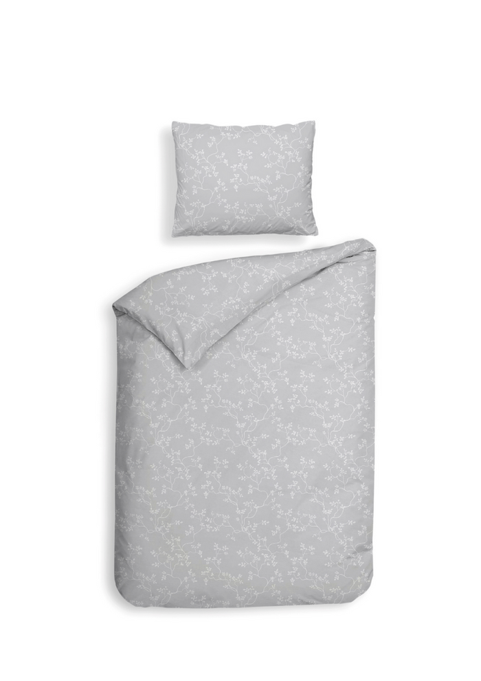 Heckett Lane Dekbedovertrek Flanel Alloro - light grey