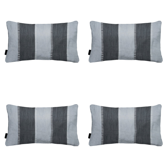 Madison -  Sierkussen Banda grey - Ca. 30x50 cm - Set van 4