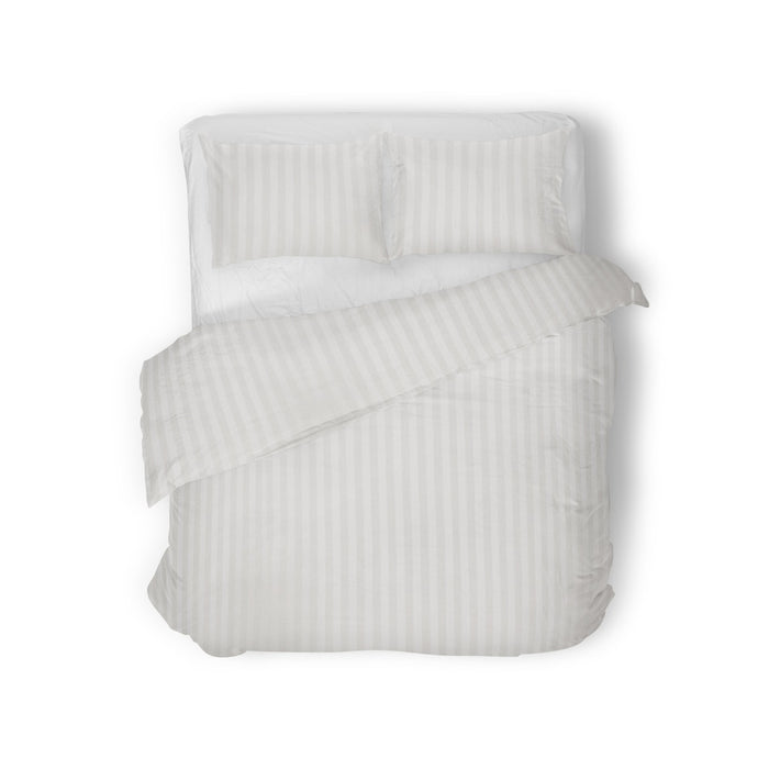 Eleganzzz Dekbedovertrek Hotel Kwaliteit Satijn Streep wit