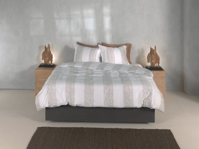 Zo Home Dekbedovertrek Katoen Satijn Tratti di Satinado - forest sand