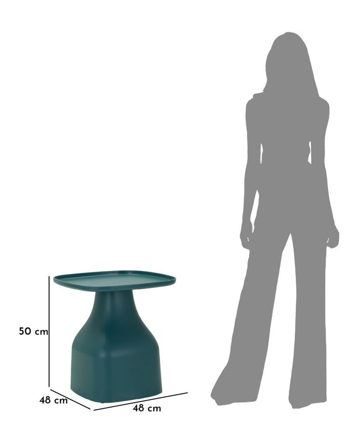 Plastic tafel blauw cm 48x48x50