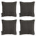 Madison -  Sierkussen Dark grey canvas eco+ - Ca. 50x50 cm - Set van 4