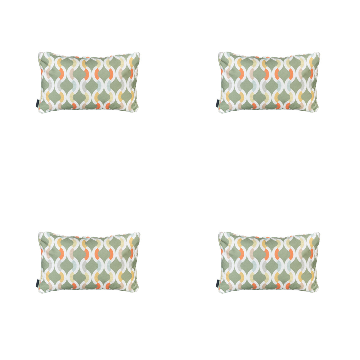 Madison -  Sierkussen Trivia green - Ca. 30x50 cm - Set van 4