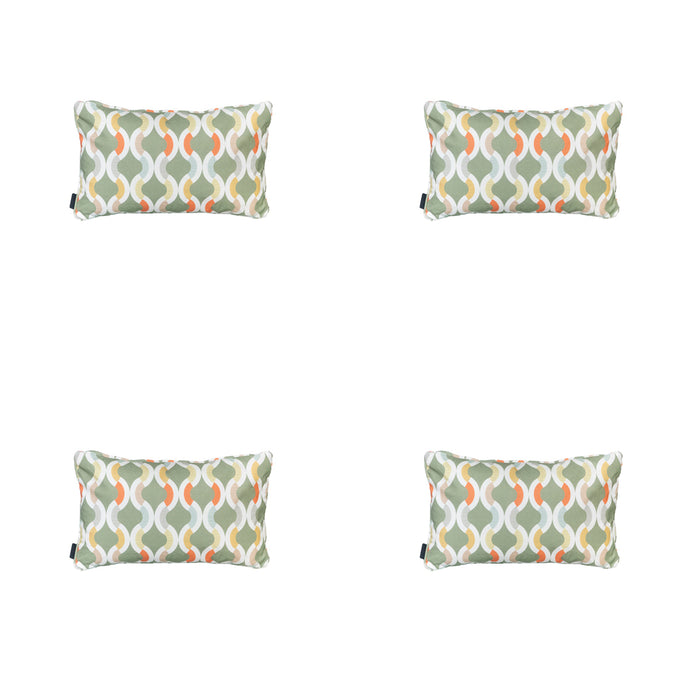 Madison -  Sierkussen Trivia green - Ca. 30x50 cm - Set van 4