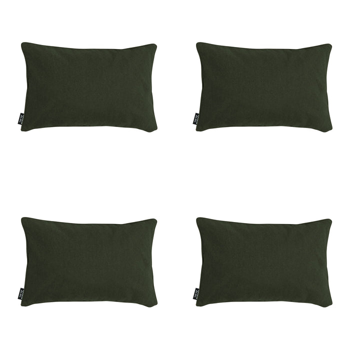 Madison -  Sierkussen Green canvas eco+ - Ca. 30x50 cm - Set van 4