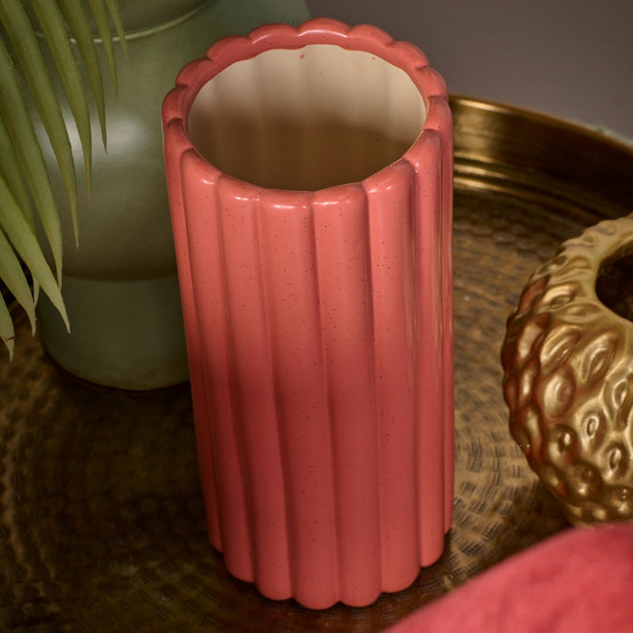 Vaas Ribbel S  - Keramiek - 12x25x12cm (BxHxD)