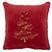 J-line - Kussen Boom Textiel Rood|goud - 45x45x12cm