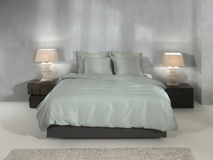 Zo Home Dekbedovertrek Katoen Satijn Linea di Satinado - foam green