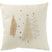 J-line - Kussen Kerstbomen Motief Katoen Wit|goud - 45x45x12cm