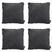 Madison -  Sierkussen Panama black - Ca. 60x60 cm - Set van 4