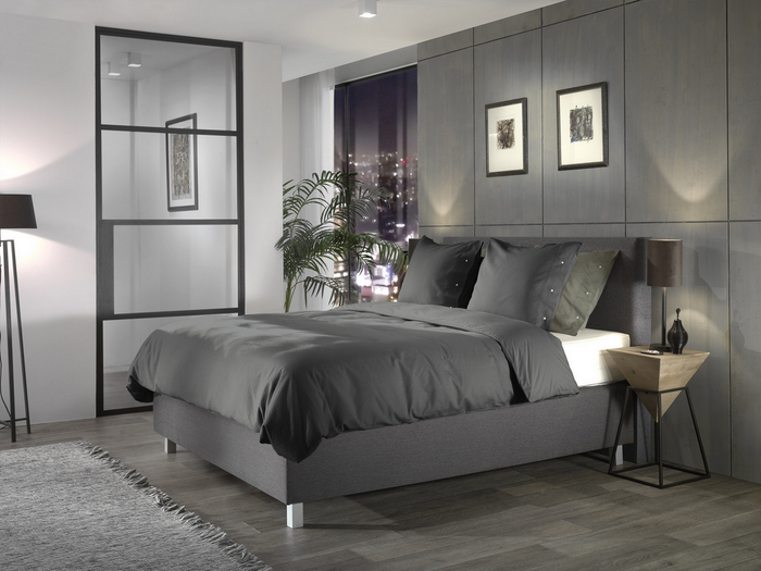 Yellow Dekbedovertrek Katoen Cialda - pewter grey