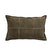 PTMD Cobie Green Suede Leather Cushion Rectangle