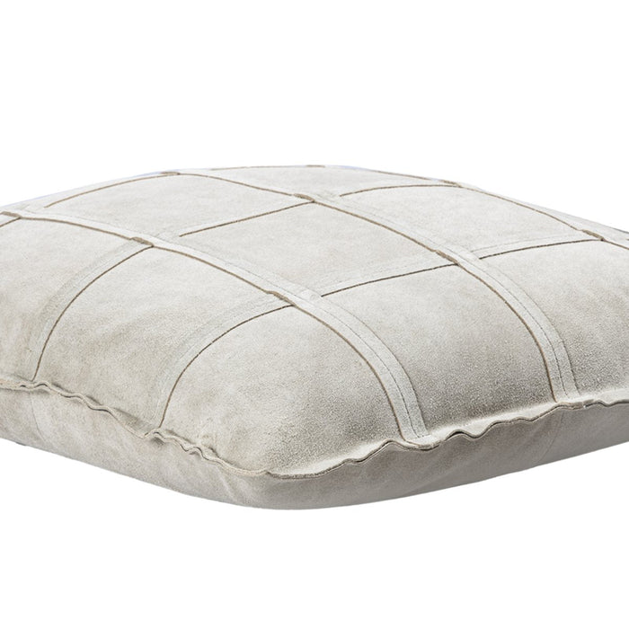 PTMD Cobie Taupe Suede Leather Cushion Square L