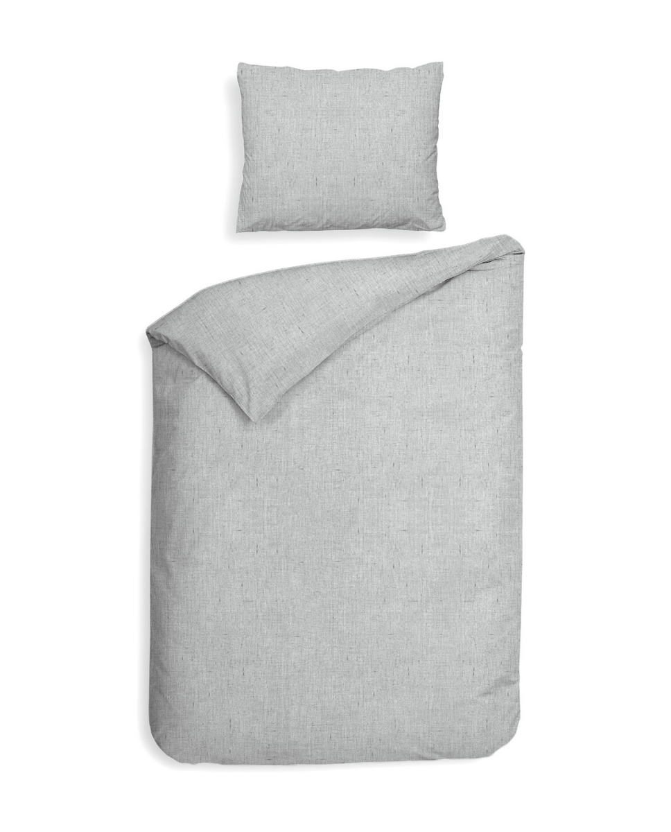 Heckett Lane Dekbedovertrek Flanel Franela - light grey