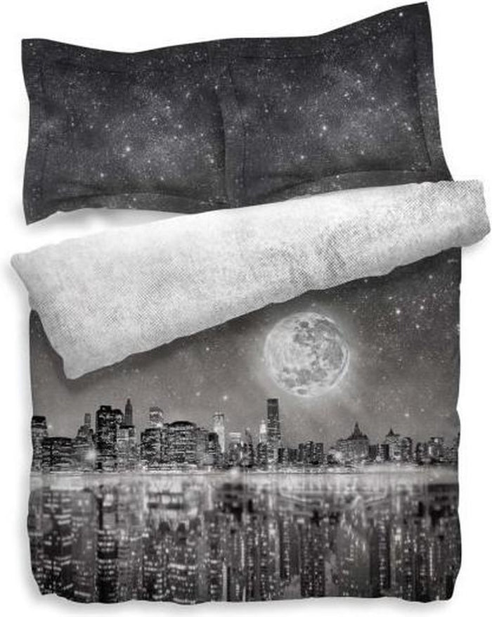 Zo Home Dekbedovertrek Katoen Satijn Morris - zwart|wit