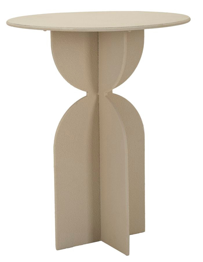 Crème metalen salontafel cm ø 45x58