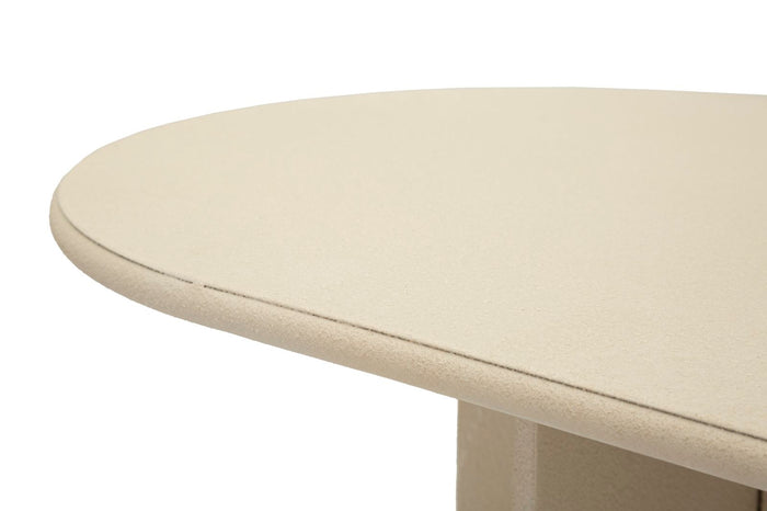 Crèmekleurige metalen console cm 120x40x75,5