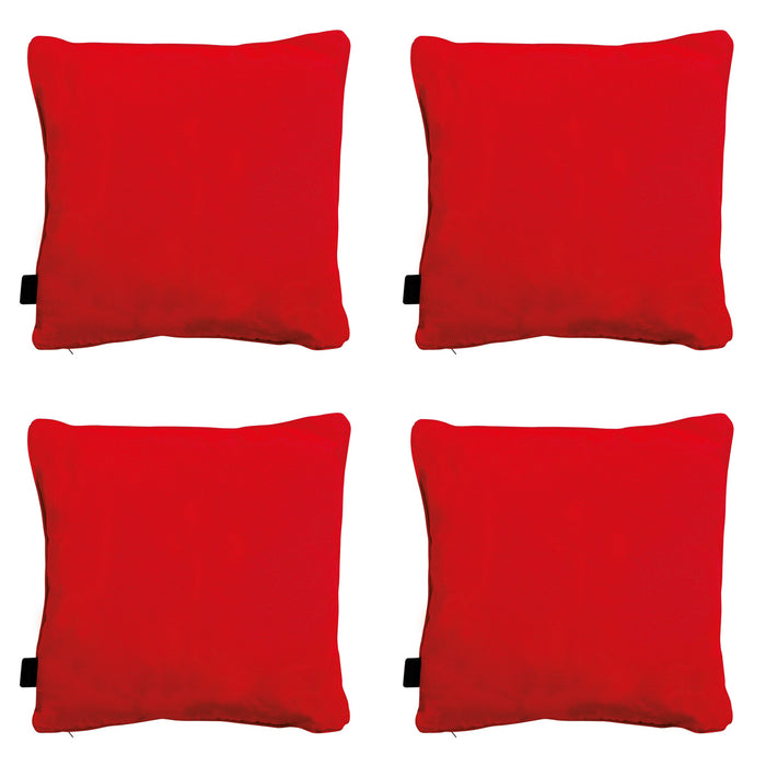 Madison -  Sierkussen Panama red - Ca. 45x45 cm - Set van 4