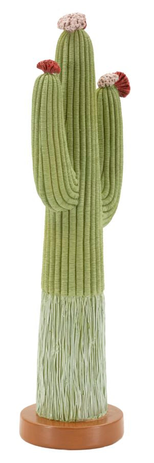 Cactusvormig beeldje van veelkleurige hars 16,5x11x45 cm