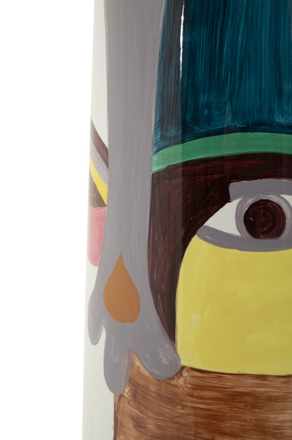 Veelkleurige keramische vaas cm ø 15x40